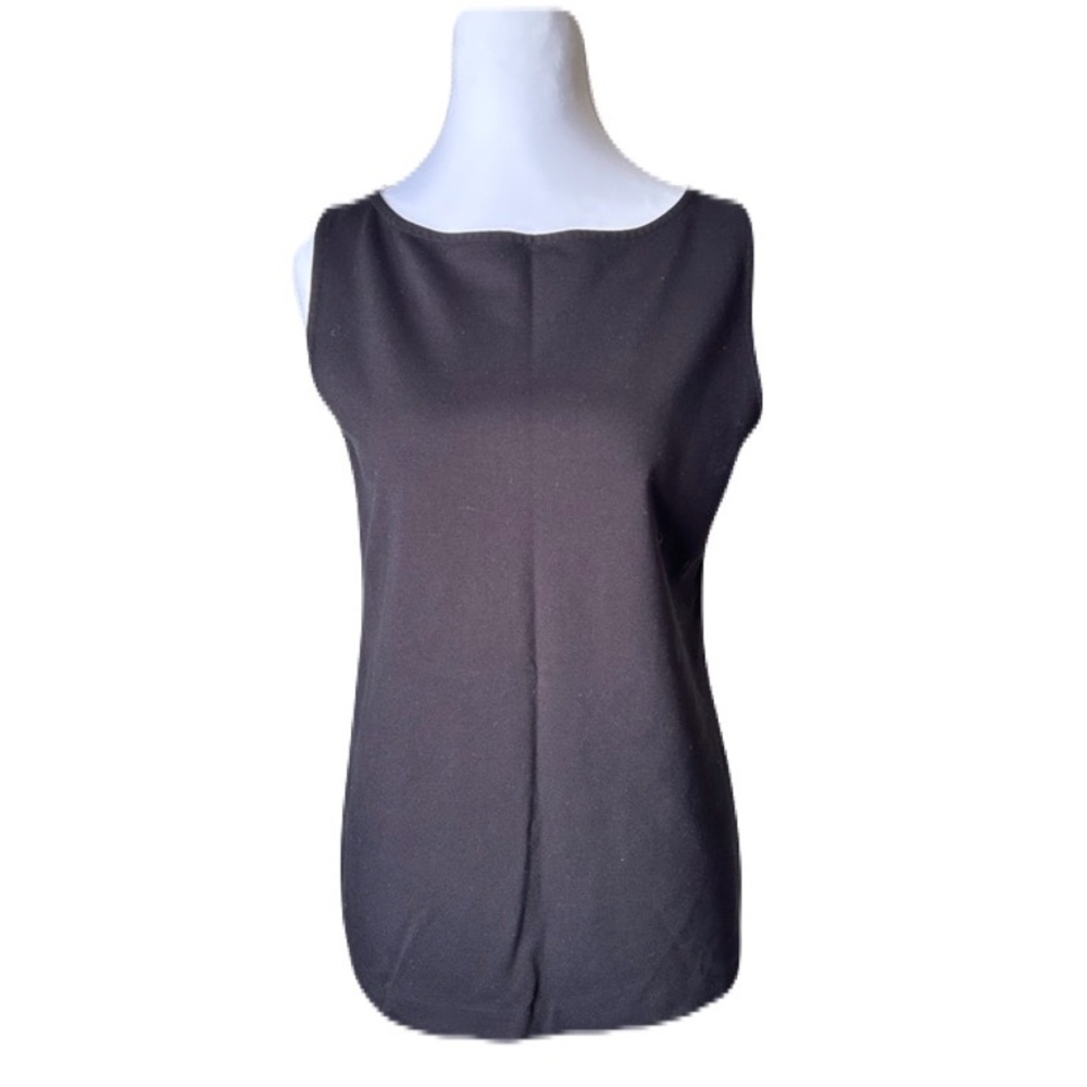 Ann Taylor Classic Black Tank Top Blouse Small